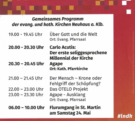 LANGE NACHT DER KIRCHEN / © Röm. -kath. Pfarre Neuhaus / Klb.