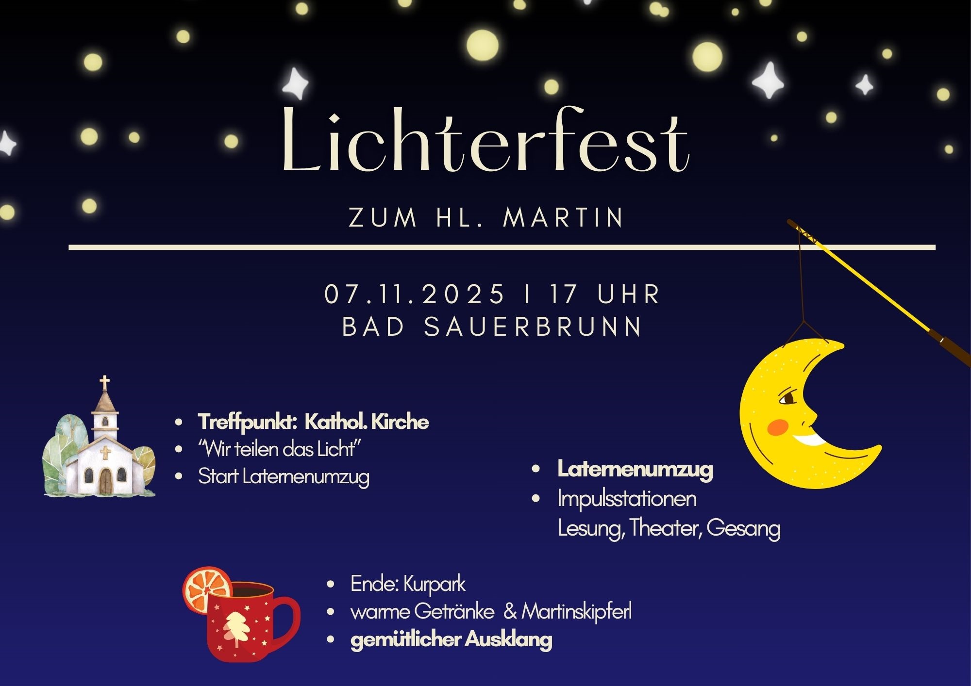 Plakat Lichterfest&Martinsfeier / Kathi Graner Einladung